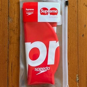 Supreme/Speedo swim cap (red)